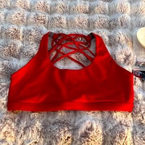 Red Vitality Sports Bra by Born Primitive